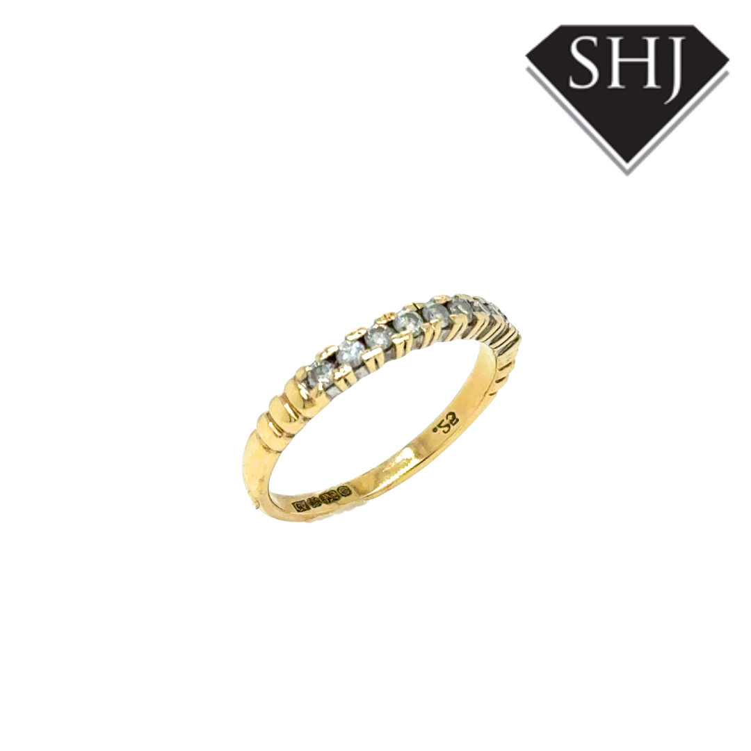 9ct Yellow Gold 0.25ct Diamond Eternity Ring