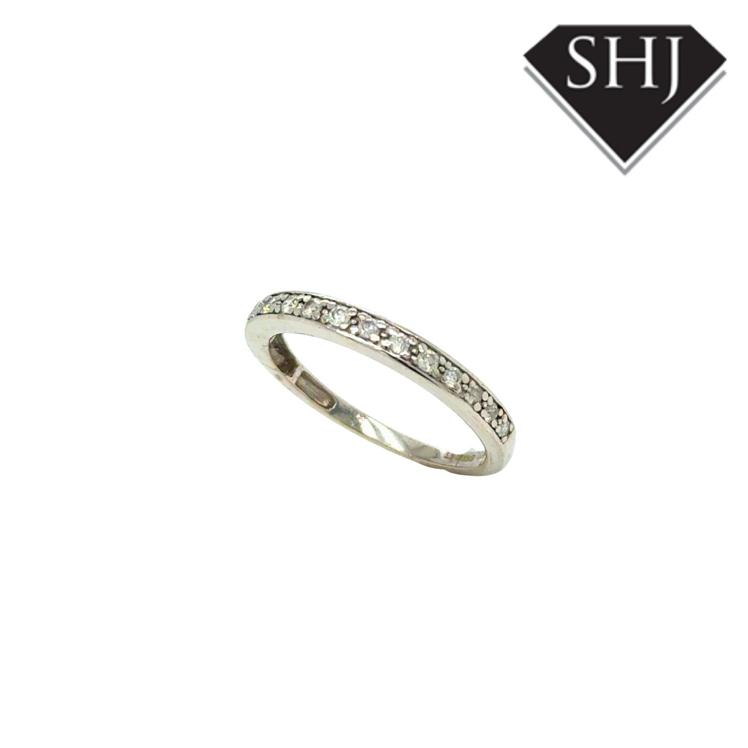 9ct White Gold 0.18ct Diamond Eternity Ring
