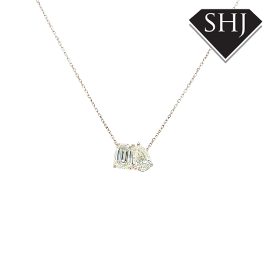 18ct White Gold Lab Grown Toi Moi 2.05ct Diamond Pendant