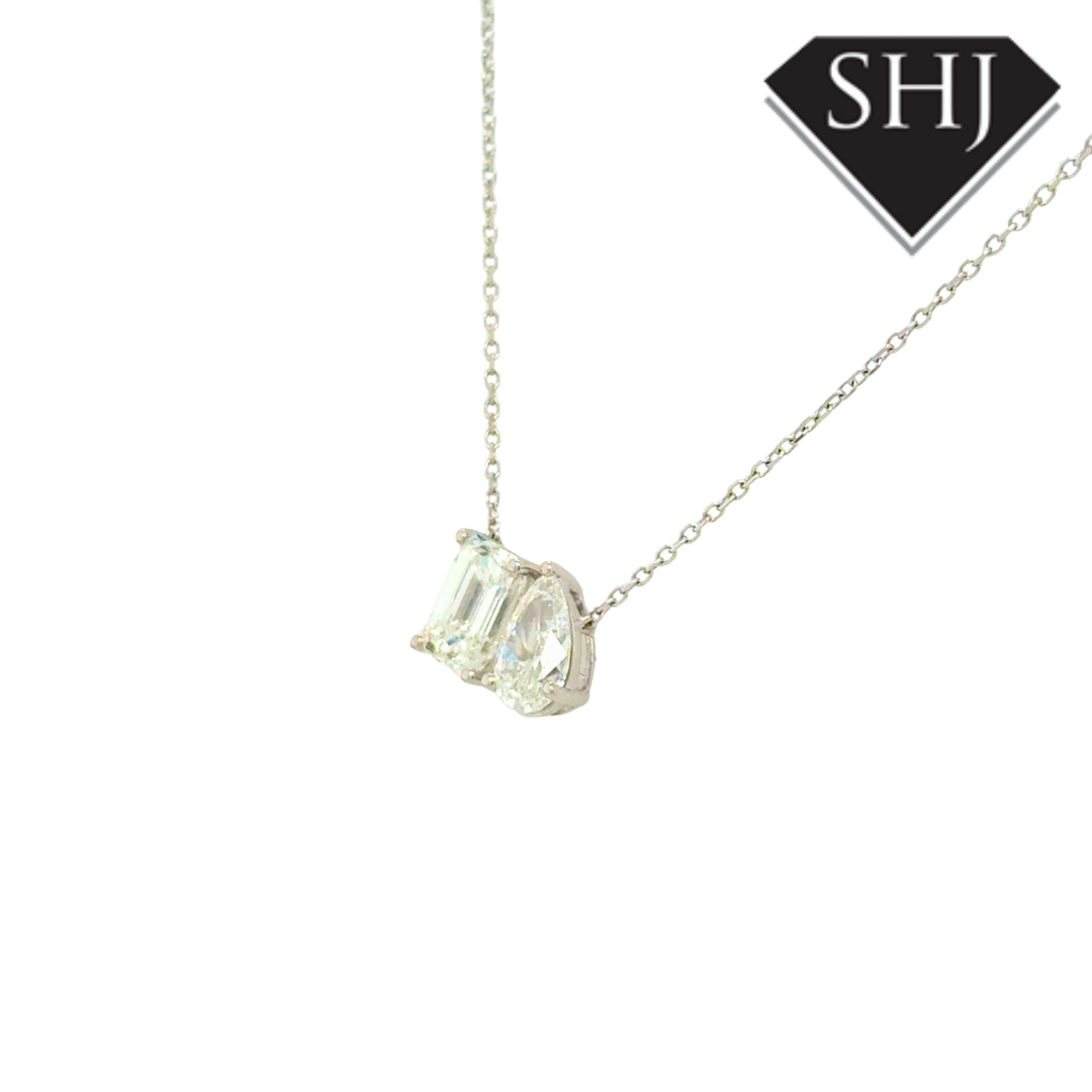 18ct White Gold Lab Grown Toi Moi 2.05ct Diamond Pendant