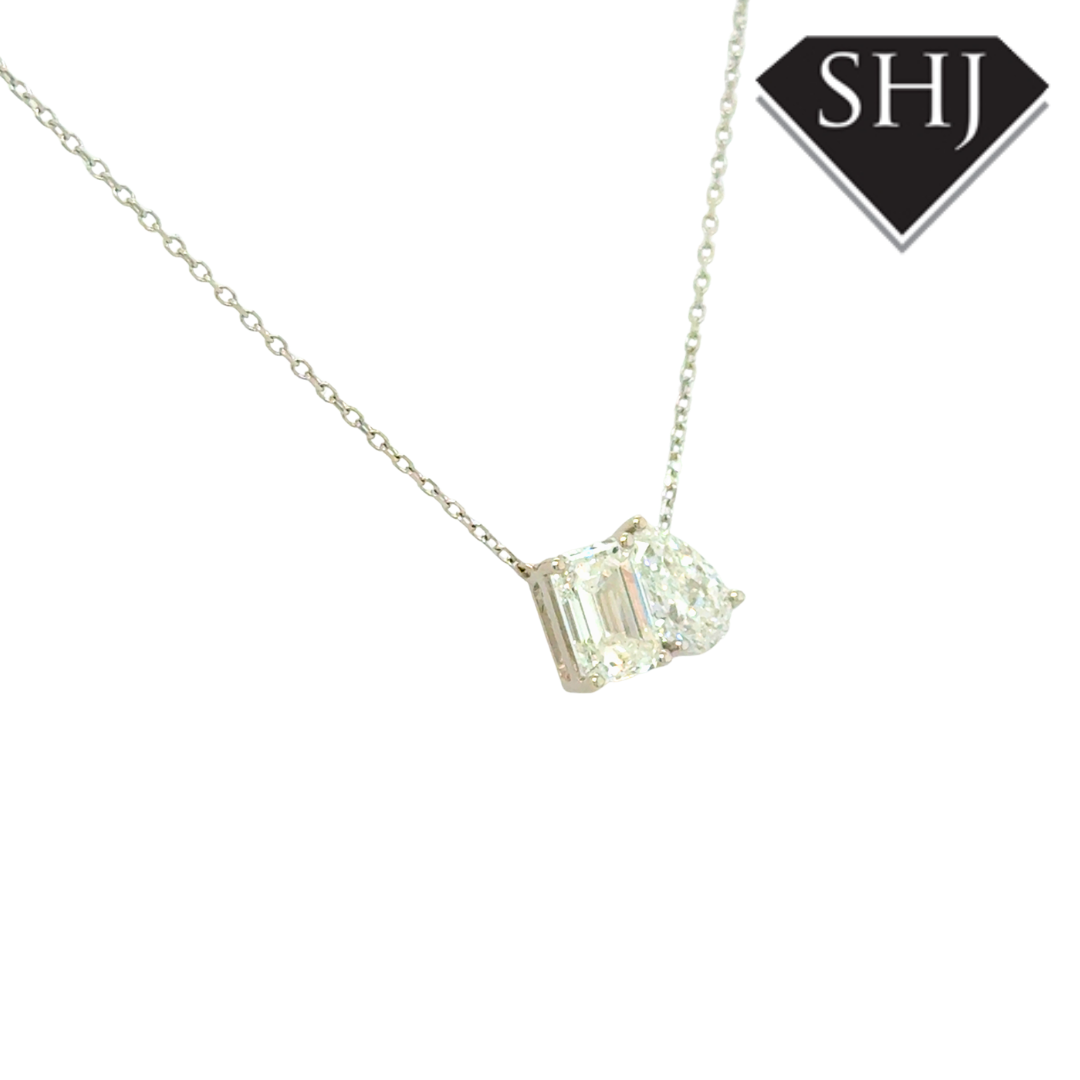 18ct White Gold Lab Grown Toi Moi 2.05ct Diamond Pendant