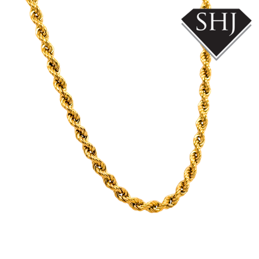 Silver Vermeil Gold Plated 18" Rope Chain Necklace