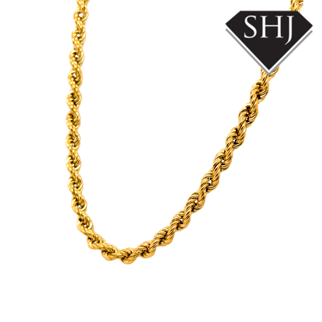 Silver Vermeil Gold Plated 18" Rope Chain Necklace