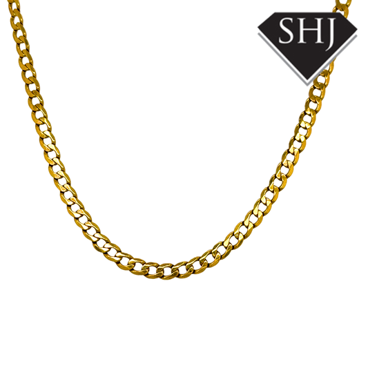 9ct Yellow Gold 11g Flat Curb 20” Chain