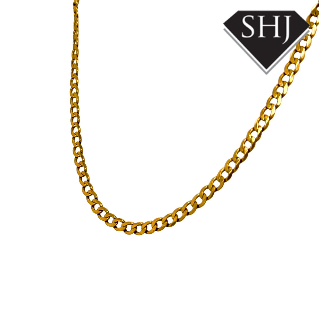 9ct Yellow Gold 11g Flat Curb 20” Chain