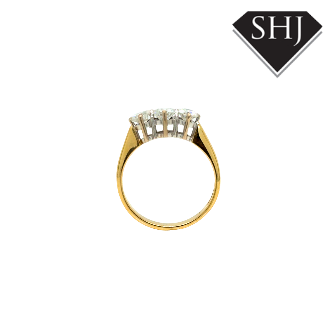 18ct Yellow Gold 3 Stone Diamond Ring