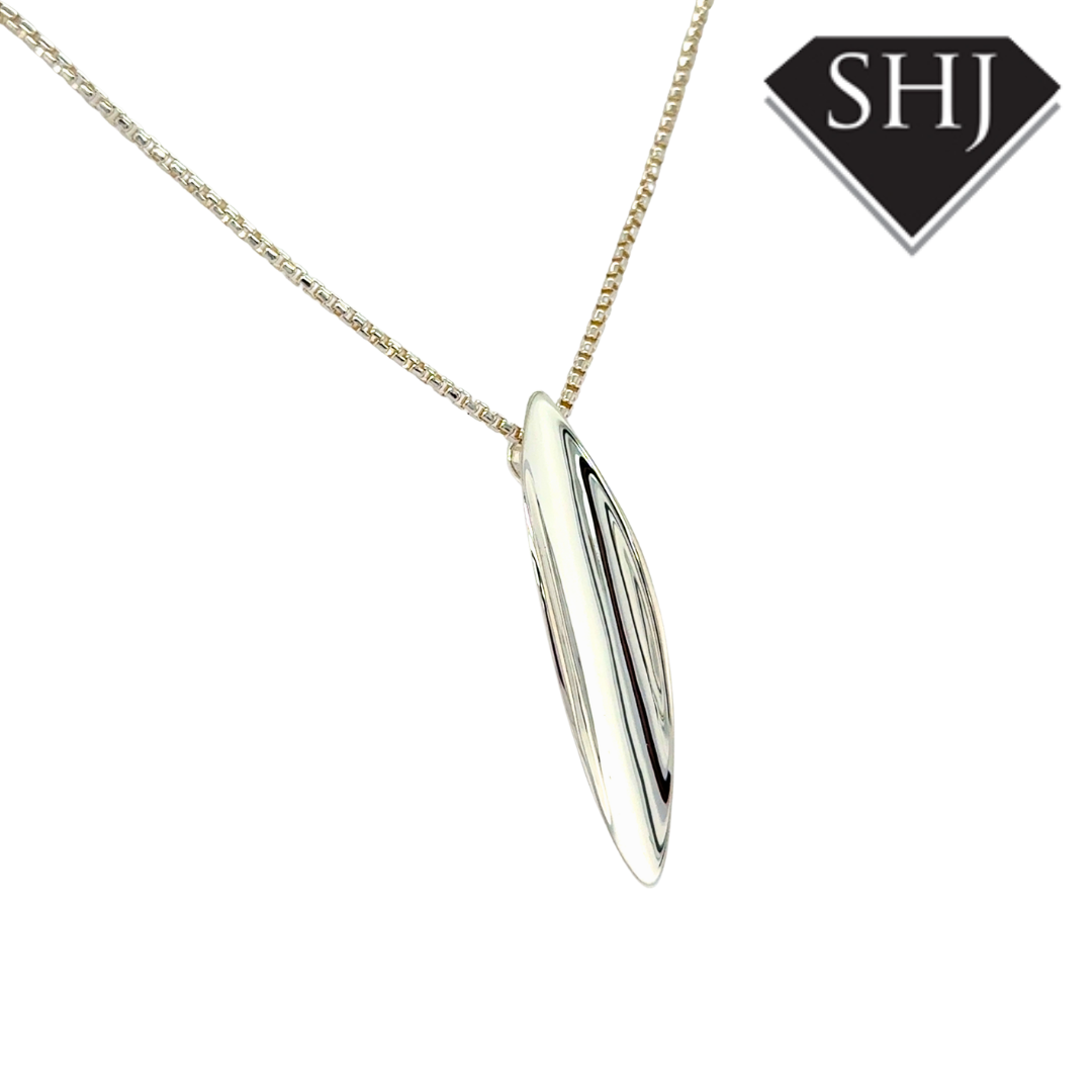 Silver Leaf Pendant & Chain