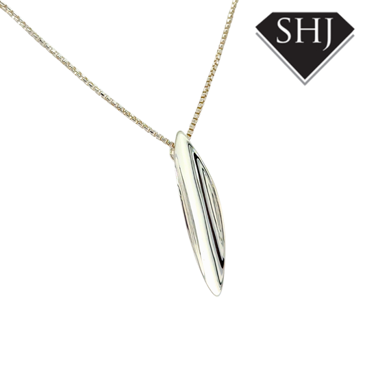 Silver Leaf Pendant & Chain