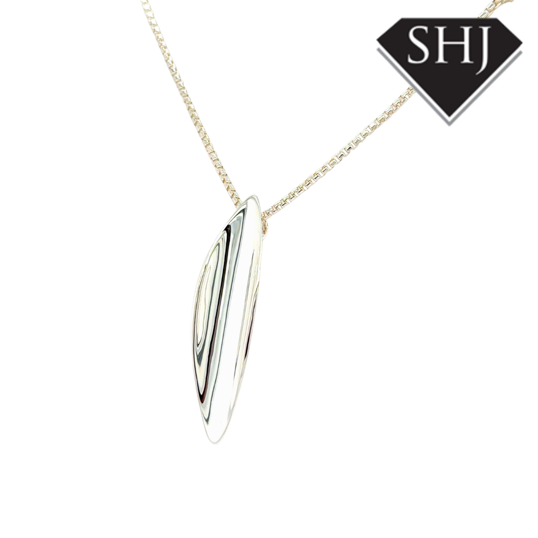 Silver Leaf Pendant & Chain