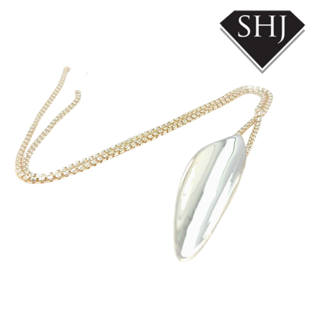 Silver Leaf Pendant & Chain