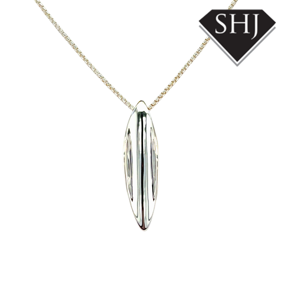 Silver Leaf Pendant & Chain