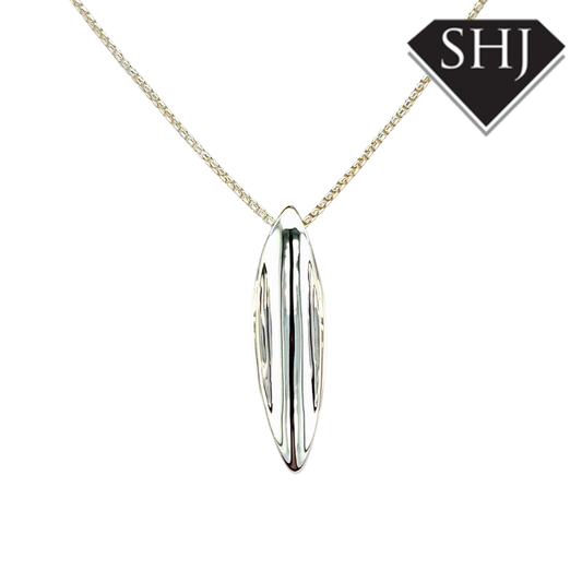 Silver Leaf Pendant & Chain