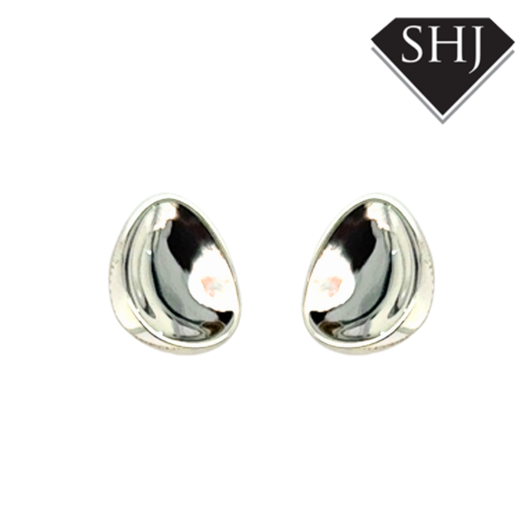 Silver Pebble Earrings