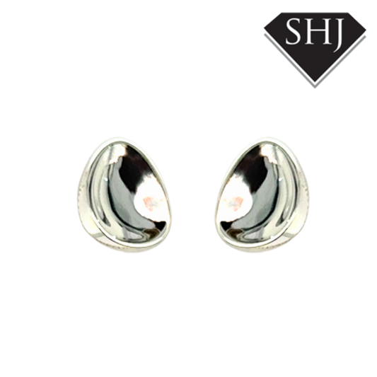 Silver Pebble Earrings