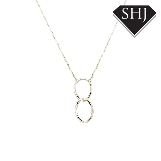 Silver Oval Link Necklace
