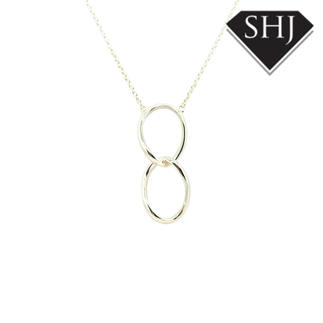 Silver Oval Link Necklace