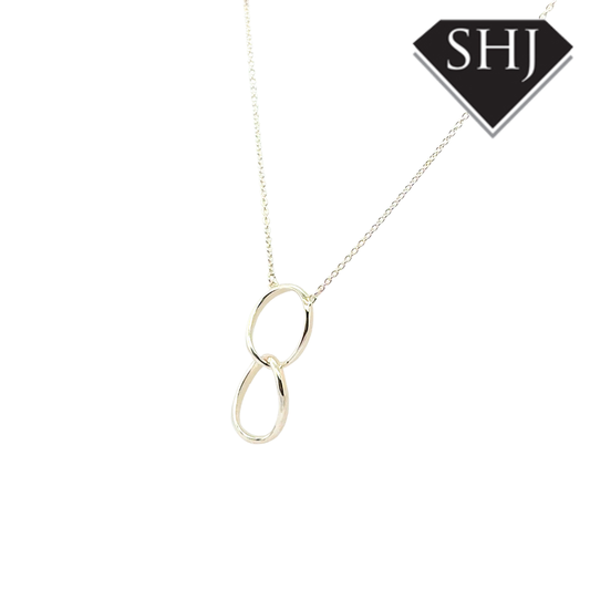 Silver Oval Link Necklace