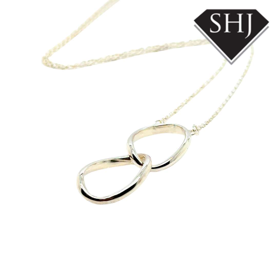 Silver Oval Link Necklace