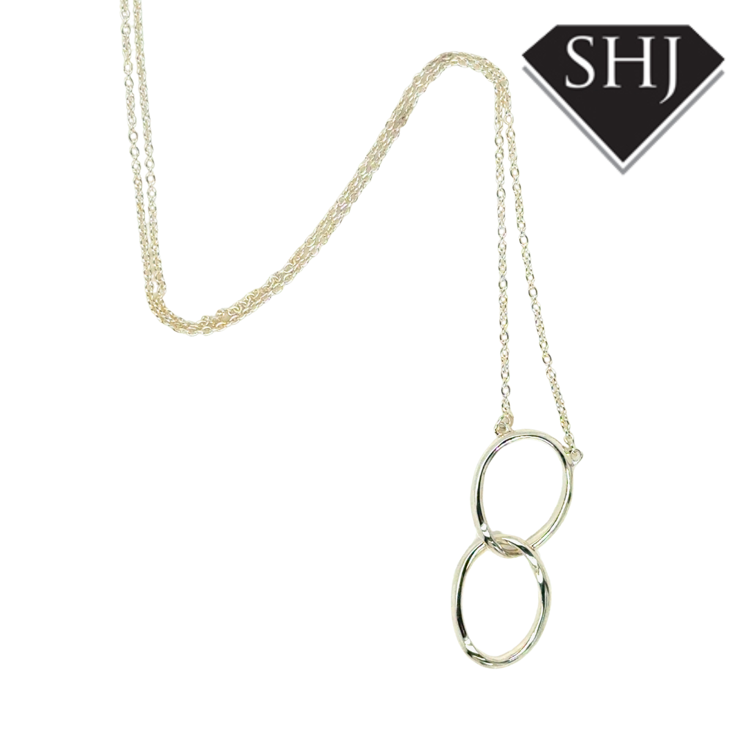 Silver Oval Link Necklace