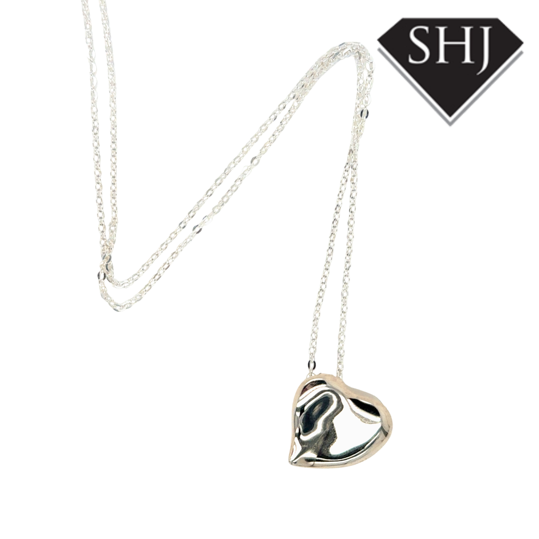 Silver Heart Pendant & Chain