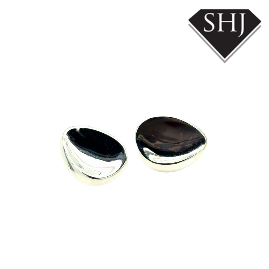 Silver Pebble Earrings