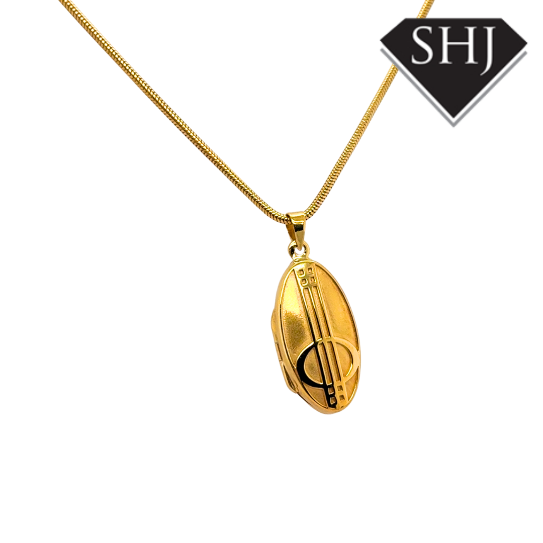Silver Vermeil Gold Plated Charles Rennie Mackintosh Pendant & Chain