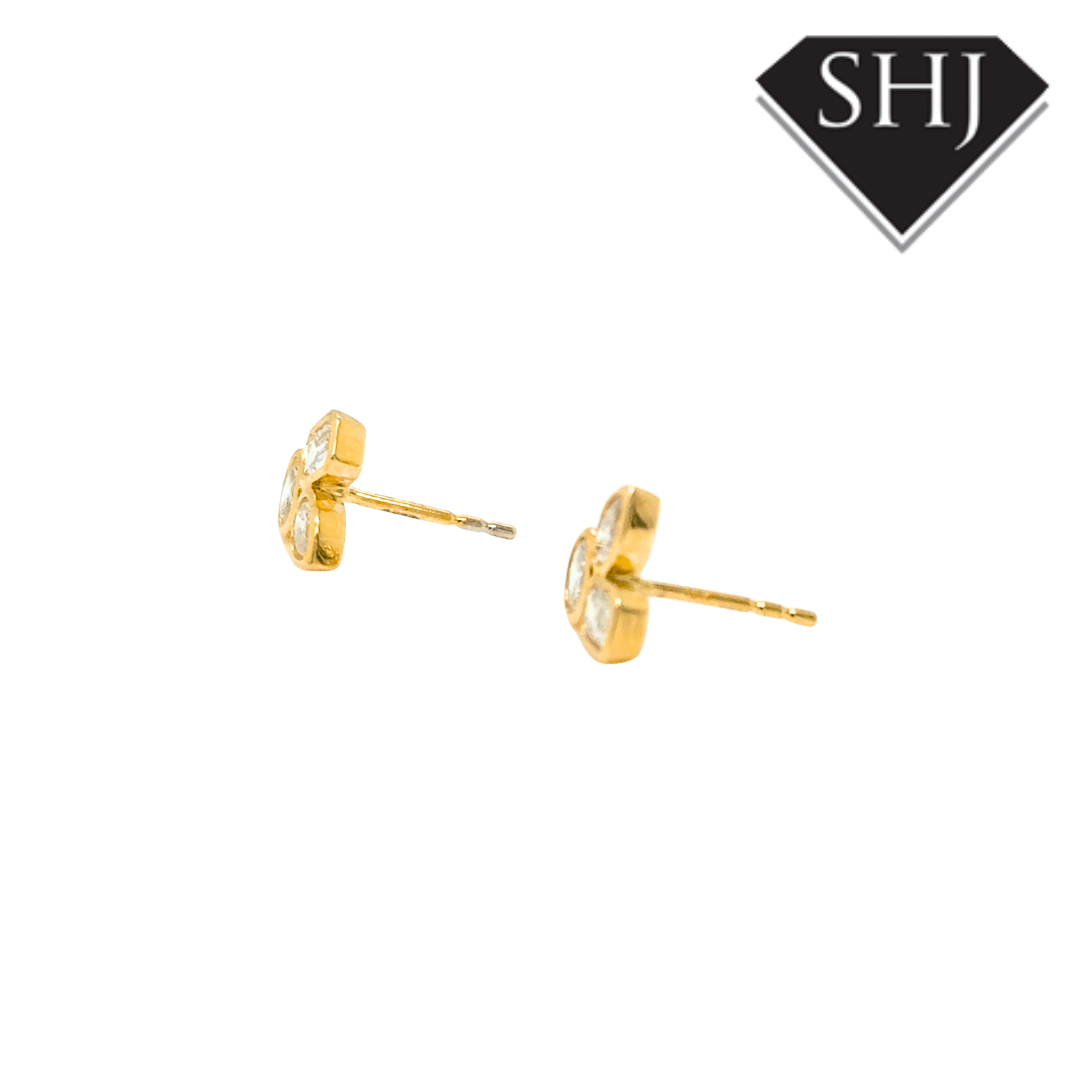 9ct Yellow Gold 1.00ct Mixed Cut Diamond Studs