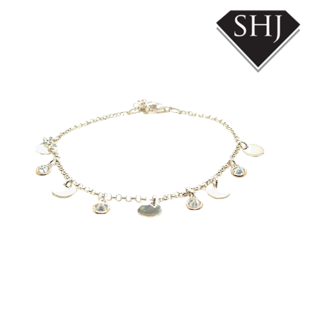Silver CZ Circle Bracelet