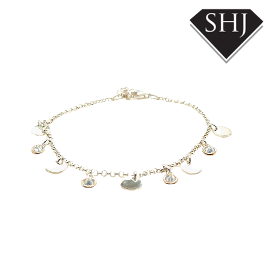 Silver CZ Circle Bracelet