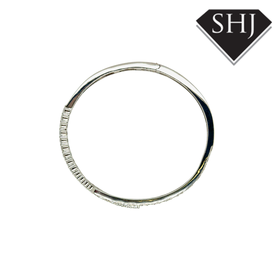 Silver CZ Wrap Bangle