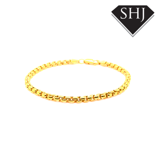 Silver Vermeil Gold Plated Fancy Link Bracelet
