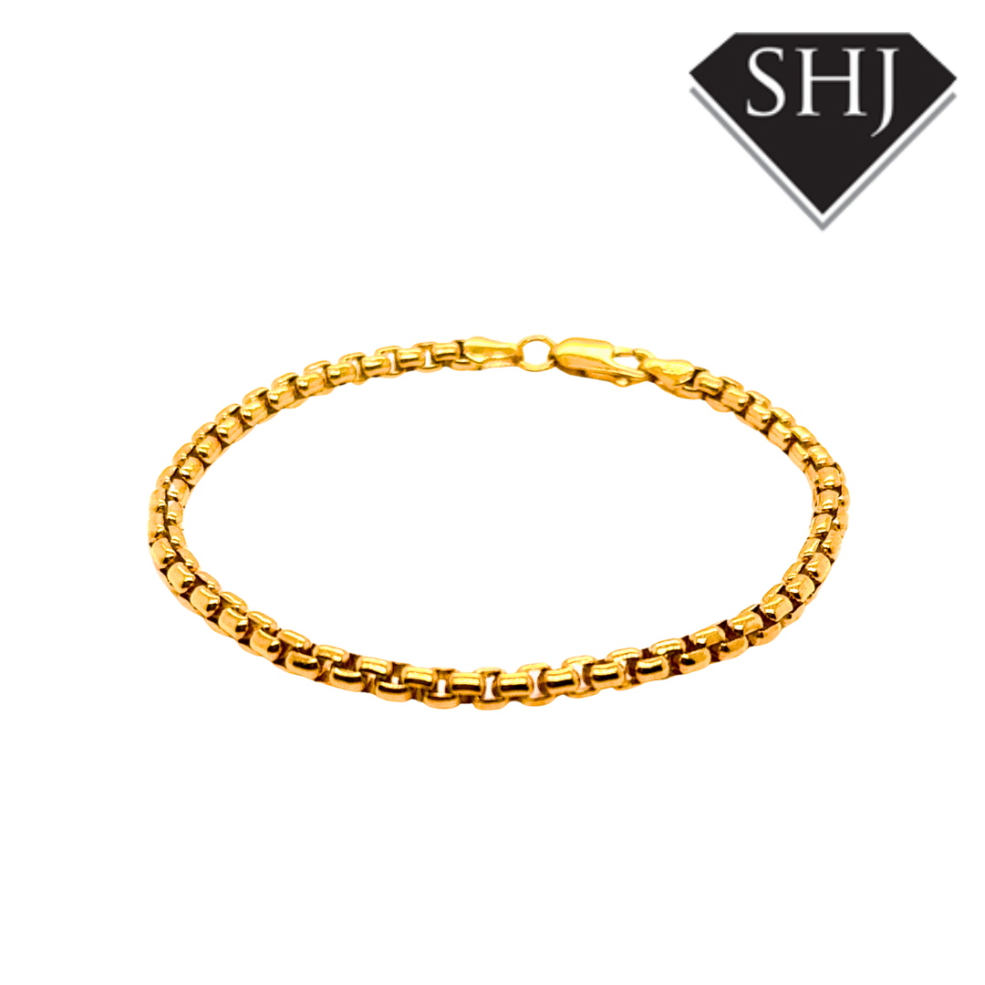 Silver Vermeil Gold Plated Fancy Link Bracelet
