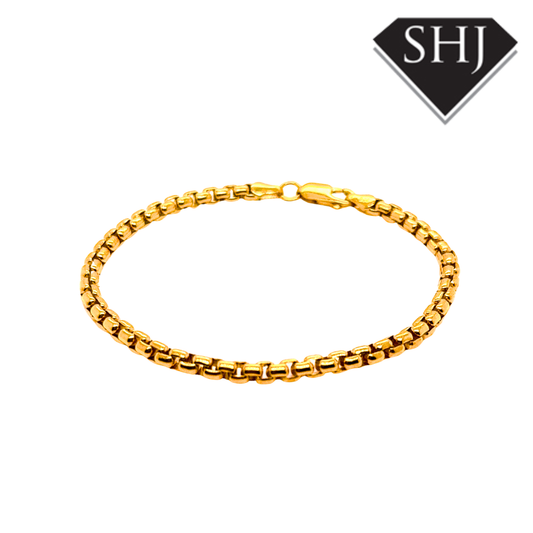 Silver Vermeil Gold Plated Fancy Link Bracelet