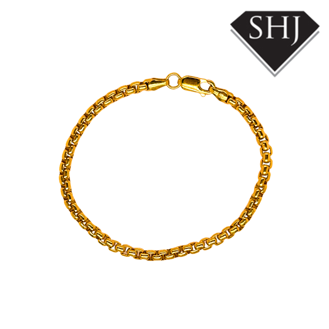 Silver Vermeil Gold Plated Fancy Link Bracelet
