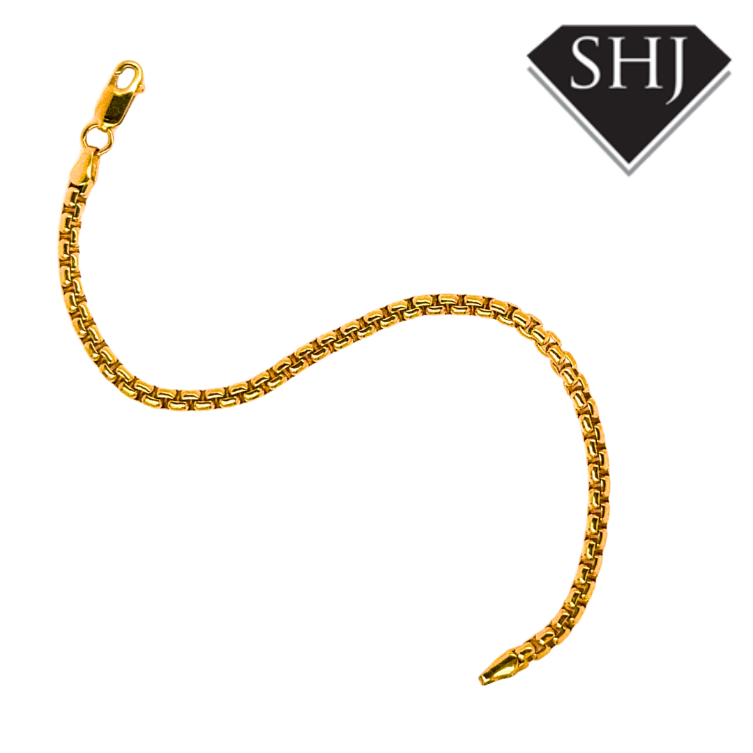 Silver Vermeil Gold Plated Fancy Link Bracelet
