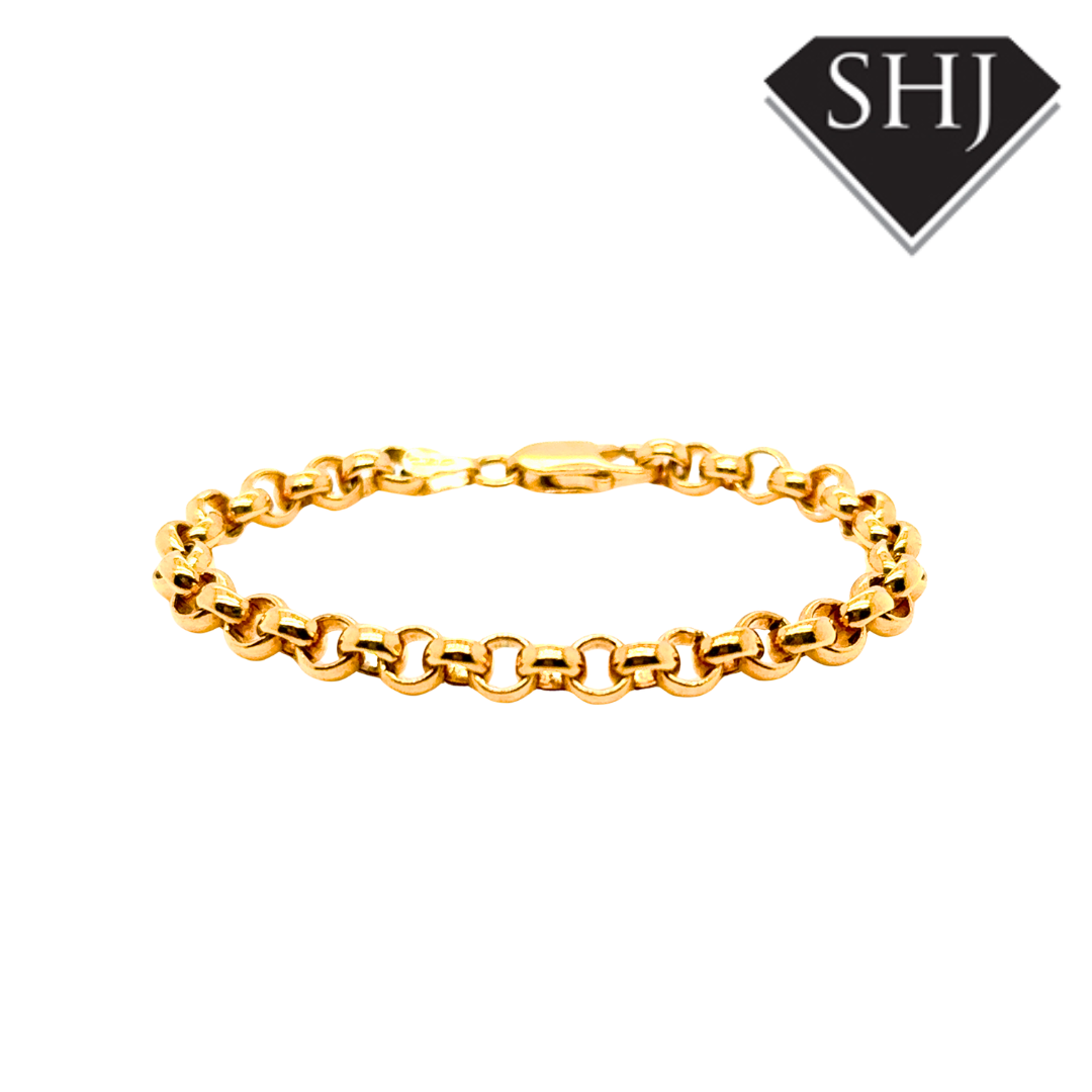 Silver Vermeil Gold Plated Belcher Link Bracelet