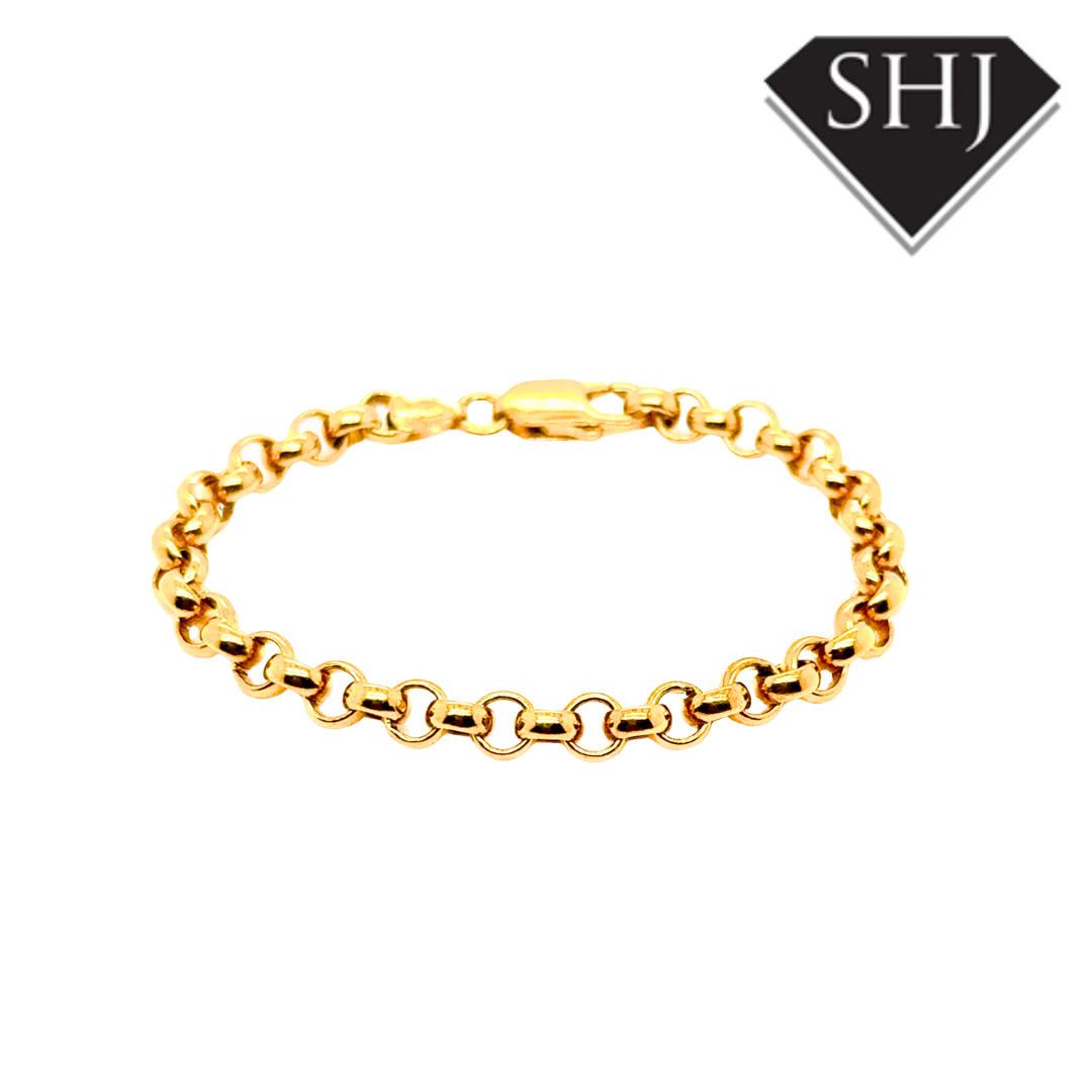 Silver Vermeil Gold Plated Belcher Link Bracelet