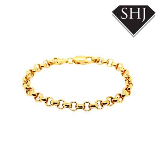 Silver Vermeil Gold Plated Belcher Link Bracelet