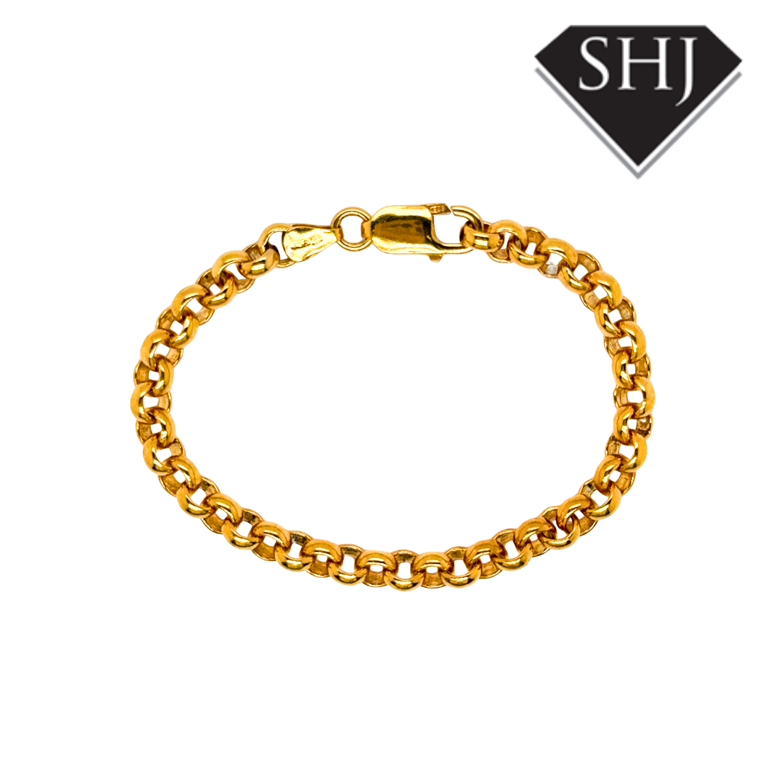 Silver Vermeil Gold Plated Belcher Link Bracelet