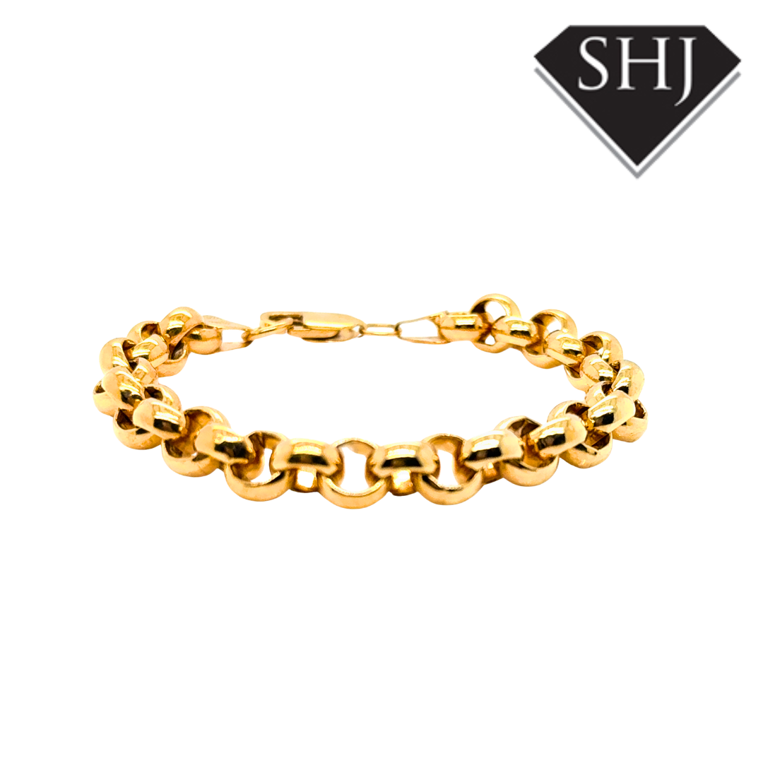 Silver Vermeil Gold Plated Belcher Link Bracelet