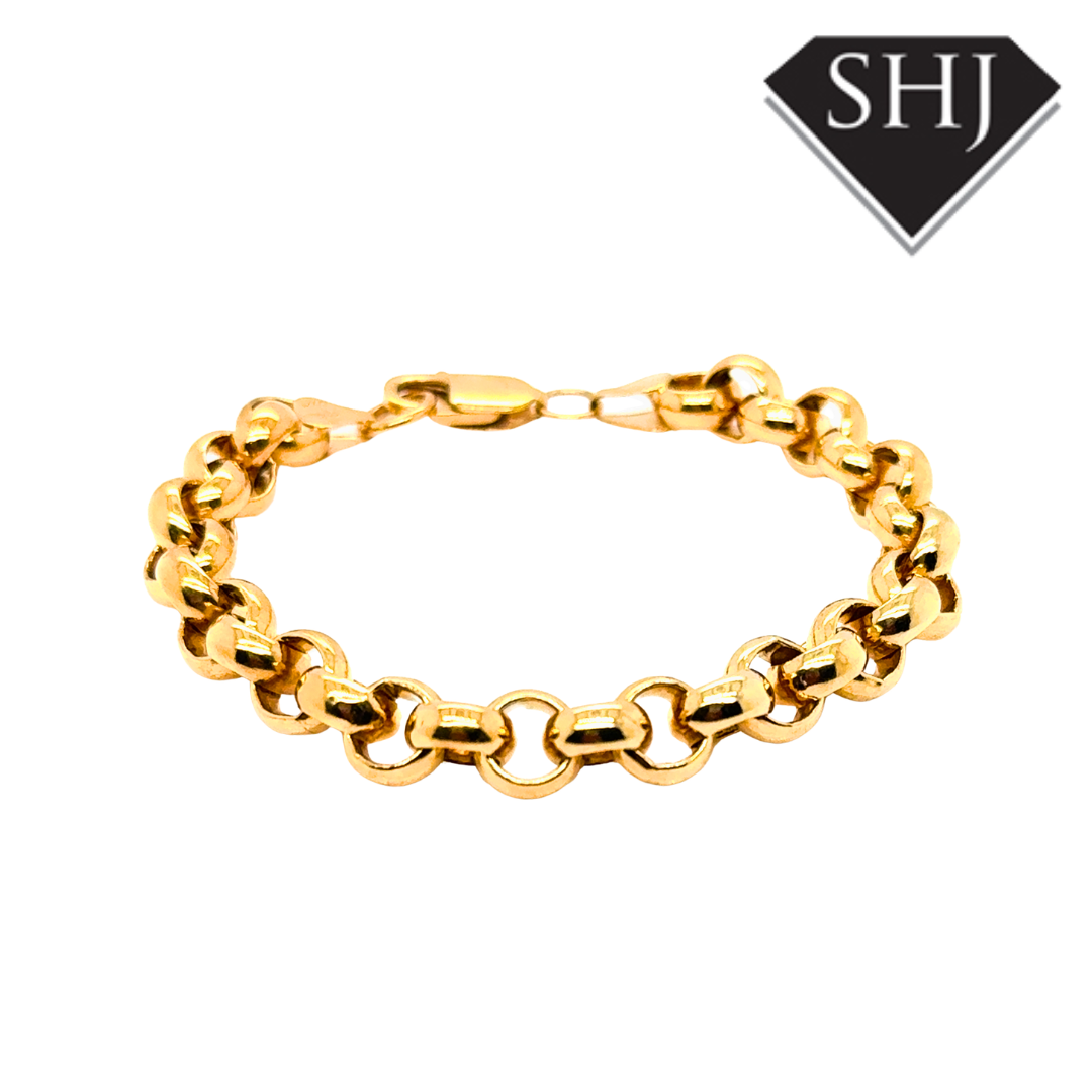 Silver Vermeil Gold Plated Belcher Link Bracelet
