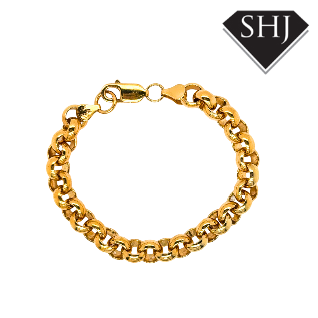 Silver Vermeil Gold Plated Belcher Link Bracelet