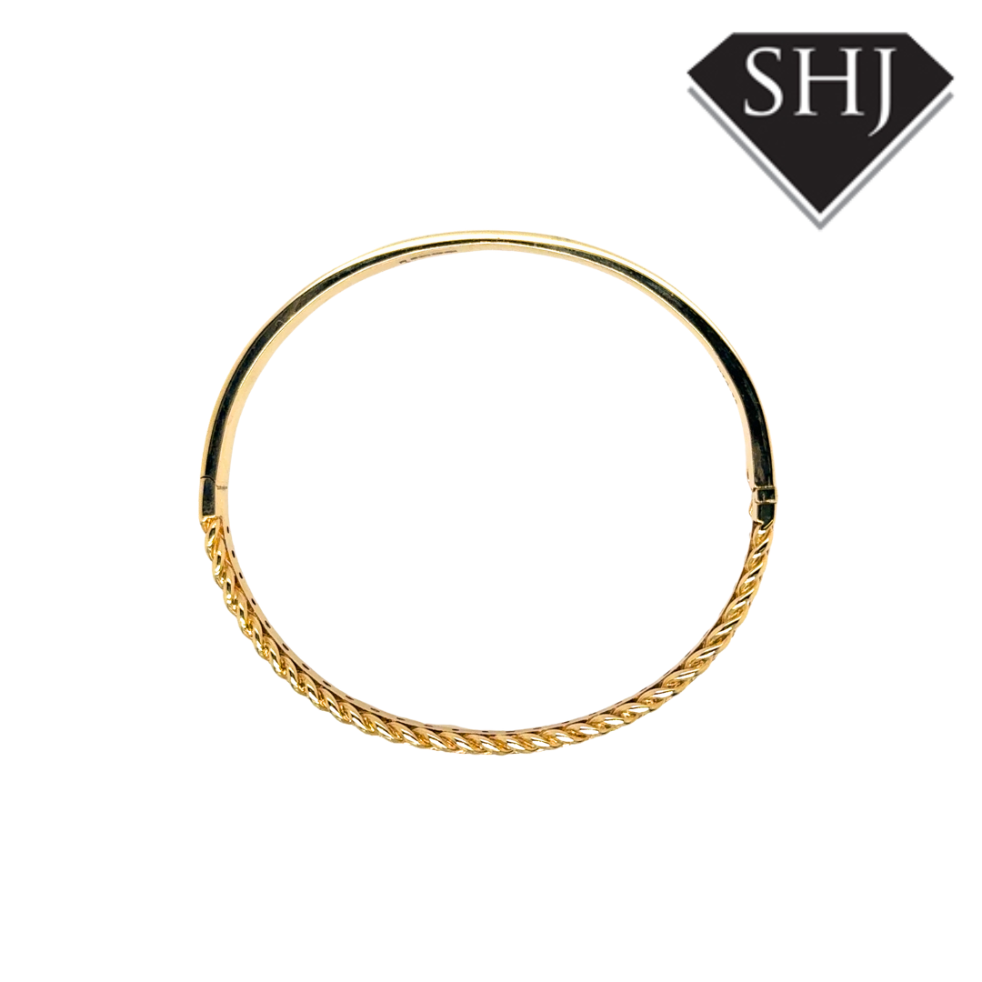 9ct Yellow Gold 21g Diamond Bracelet