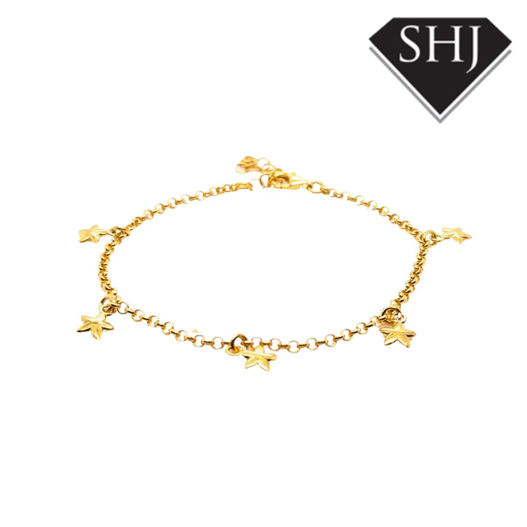 Silver Gold Plated Star Bracelet