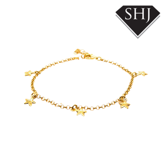 Silver Gold Plated Star Bracelet