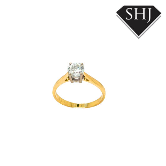 18ct Yellow & White Gold 0.70ct Diamond Ring