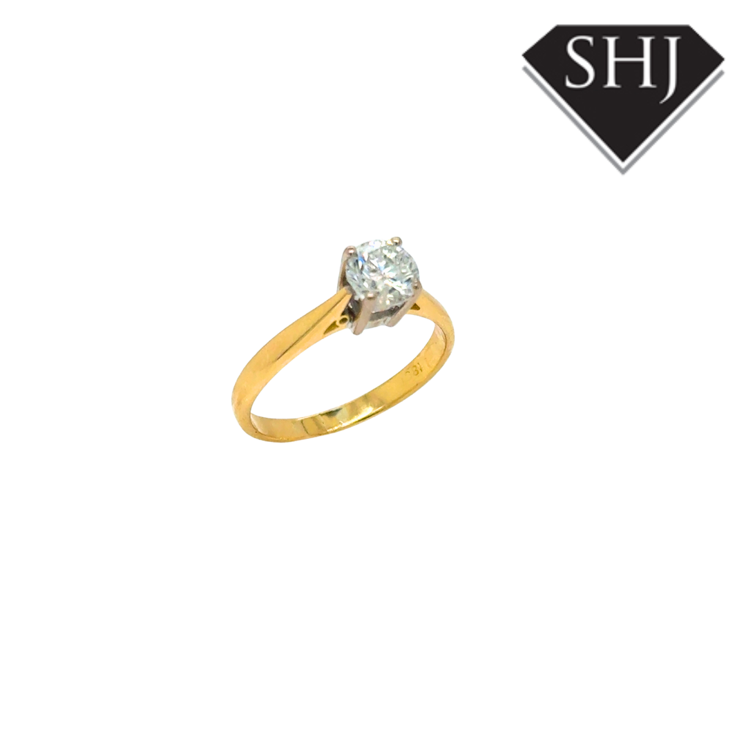 18ct Yellow & White Gold 0.70ct Diamond Ring