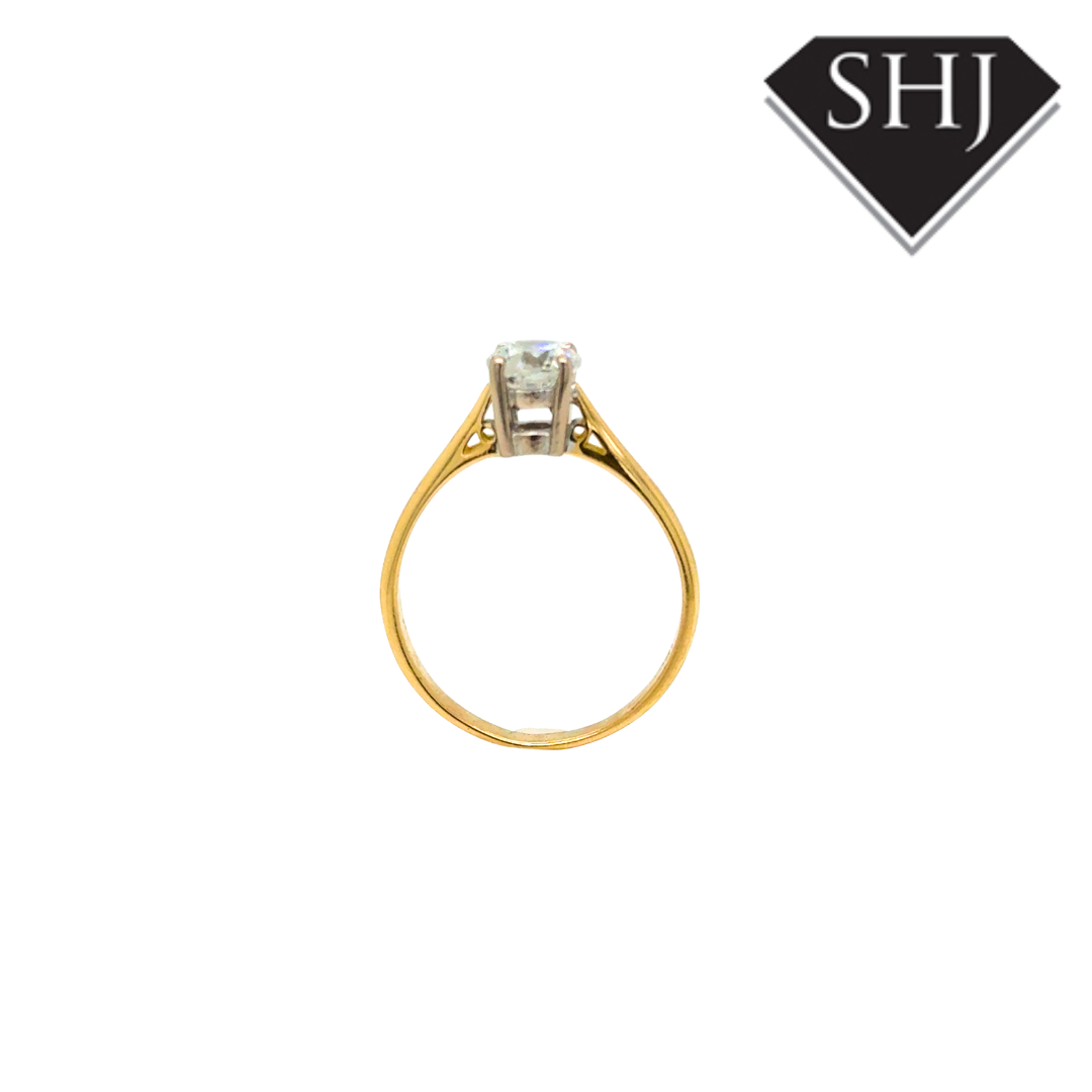 18ct Yellow & White Gold 0.70ct Diamond Ring