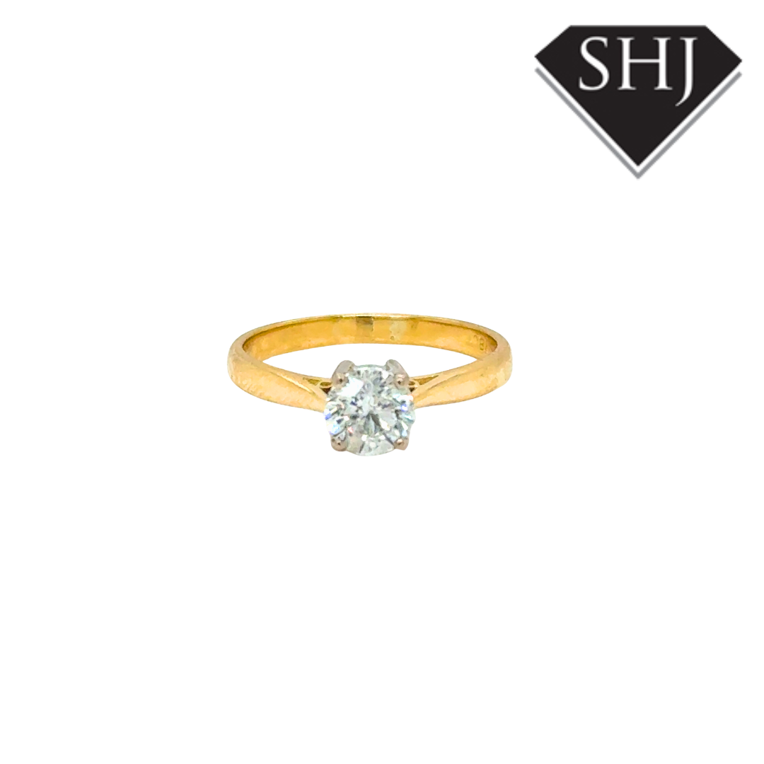 18ct Yellow & White Gold 0.70ct Diamond Ring
