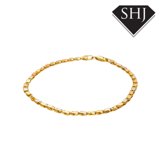 14ct Tri Gold Bracelet